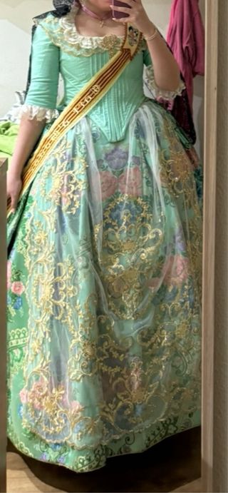 Traje Fallera Verde - Talla Mediana