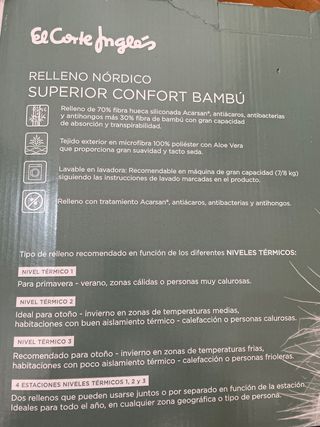 Edredón Nórdico Bambú Corte Inglés