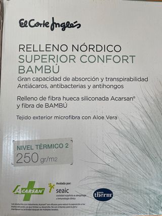 Edredón Nórdico Bambú Corte Inglés