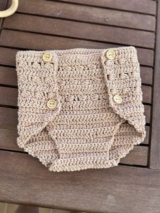Cubrepañal crochet bebé