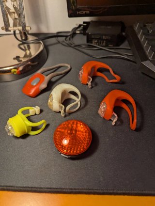Lotto Set Luci fari fanali fanalini bici