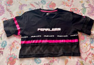 Top fitness Décimas negro-rosa