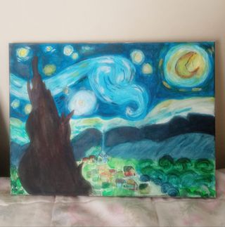 Cuadro flores - pintura acrílica