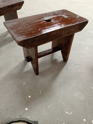 Banquetas antiguas madera maciza