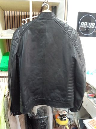 Chaqueta piel negra Kevin Klein M