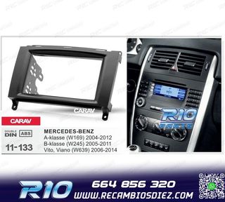 MARCO NEGRO RADIO 2-DIN PARA MERCEDES CLASE A CLASE ? VITO 