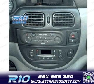 MARCO NEGRO RADIO 1-DIN PARA RENAULT MEGANE I SCENIC 96-03