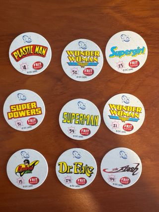 Tazos DC: 9 tazos superheroes