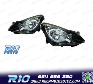 FAROS PARA OPEL CORSA D 06- FONDO NEGRO