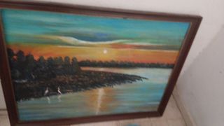 Cuadro paisaje al óleo