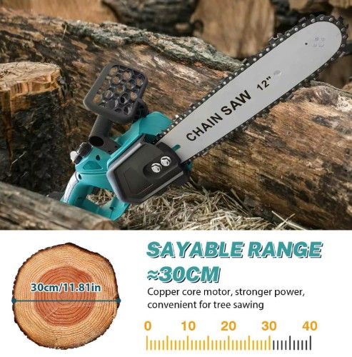 Motosega Catena ad OLIO 12'' Lubrificata Potente 