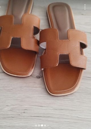 Sandalias planas marrones - Talla 39