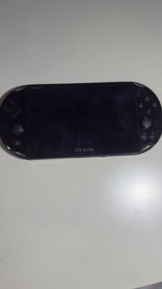 PS Vita (PlayStation Vita) negra y funda azul