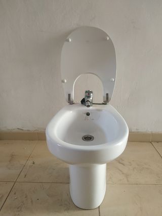 Bidé blanco porcelana - monomando