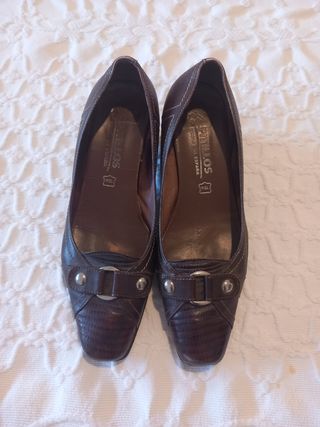 Zapatos Pitillos Marrón Mujer