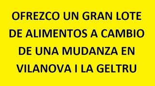 LOTE DE ALIMENTOS X MUDANZA EN VILANOVA