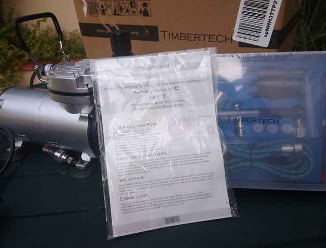 Aerógrafo + compresor Timbertech nuevo.