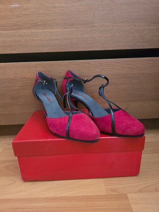 Zapatos Rosso Latino baile salón rojos