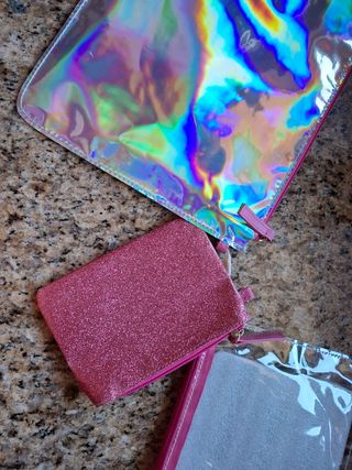 Set 3 Trousse trucco - Iridescent, Glitter, Cactus