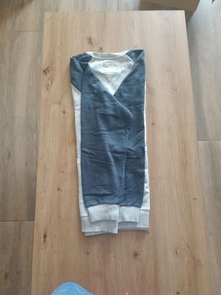 Sudadera Bershka gris-azul