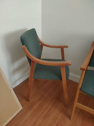 6 sillas madera - vintage