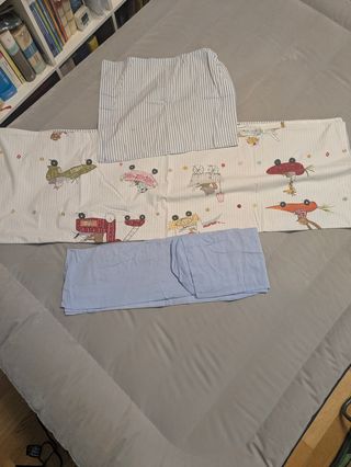 Fundas edredón cama 90 - Azul y blanco