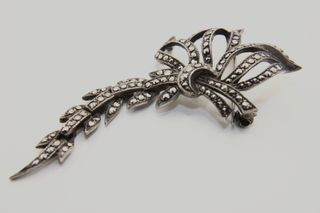 Antica spilla Art Deco argento marcasite