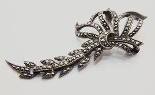 Antica spilla Art Deco argento marcasite