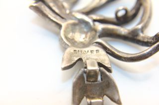 Antica spilla Art Deco argento marcasite