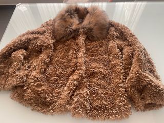 Chaquetón pelo sintético marrón