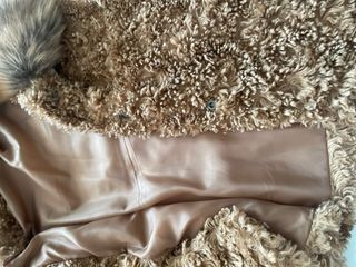 Chaquetón pelo sintético marrón