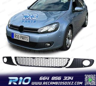 REJILLAS PARAGOLPES VOLKSWAGEN VW GOLF 6 08-13 NEGRO