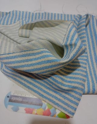 Tela rayas dibujo azul claro -