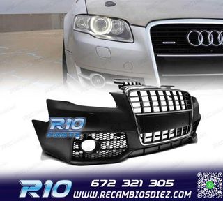 PARAGOLPES DELANTERO AUDI A4 B7 04-08 LOOK S LINE CROMO NEGR