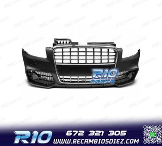 PARAGOLPES DELANTERO AUDI A4 B7 04-08 LOOK S LINE CROMO NEGR