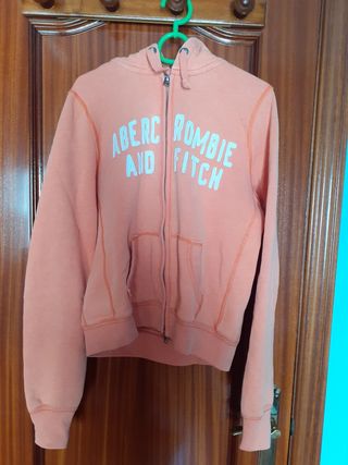 Sudadera Abercrombie & Fitch naranja de mujer