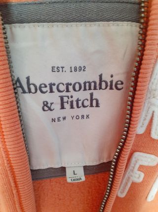 Sudadera Abercrombie & Fitch naranja de mujer