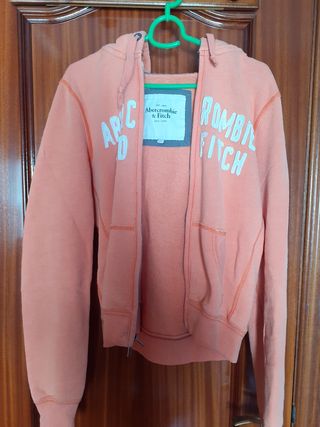 Sudadera Abercrombie & Fitch naranja de mujer