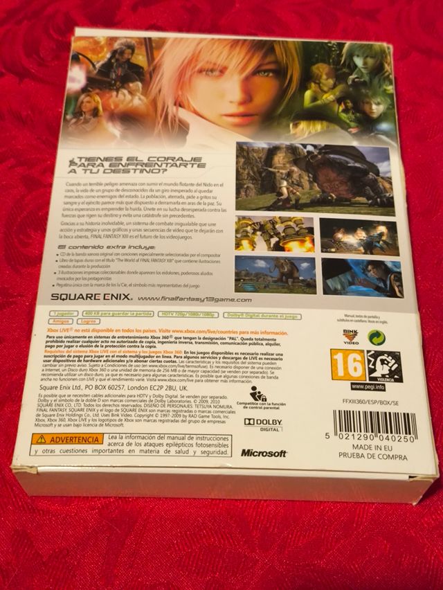 Final Fantasy XIII Xbox 360 Edición Coleccionista