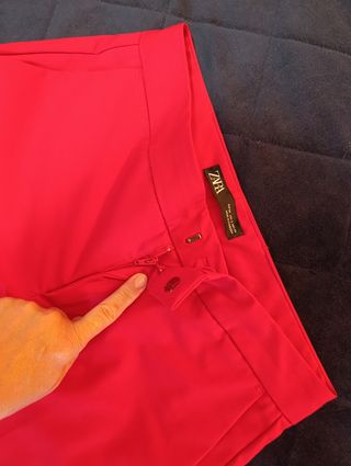 Traje Zara rojo - chaqueta y pantalón
