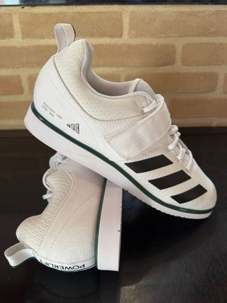 Adidas Powerlift 5 “white black collegiate green” 