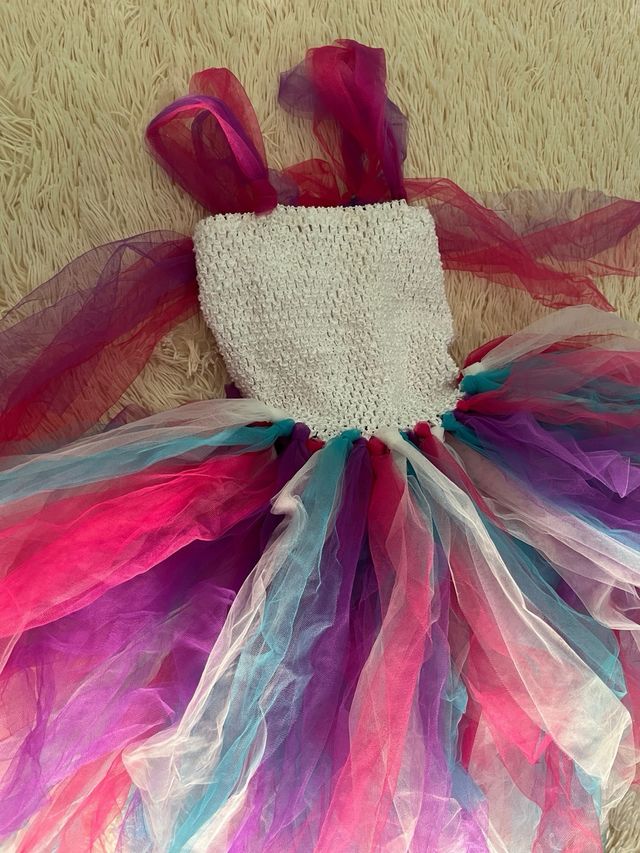 Vestido Unicornio Niña Colores