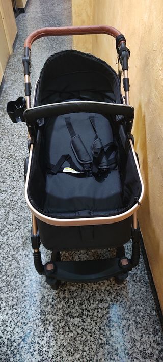 Carrito bebé 3 en 1 negro