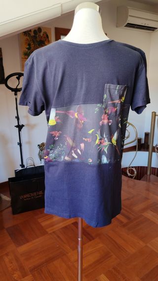 Maglietta Bershka Uomo M - Blu