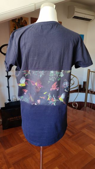 Maglietta Bershka Uomo M - Blu