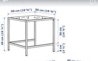 Mesa auxiliar IKEA Vittsjö - cristal y metal