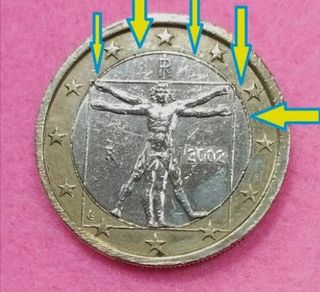 Moneda 1€ Italia 2002 - Error