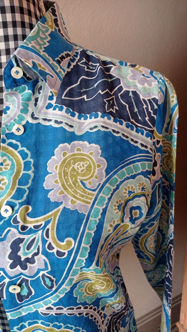 Camicia Paisley Blu Multicolor