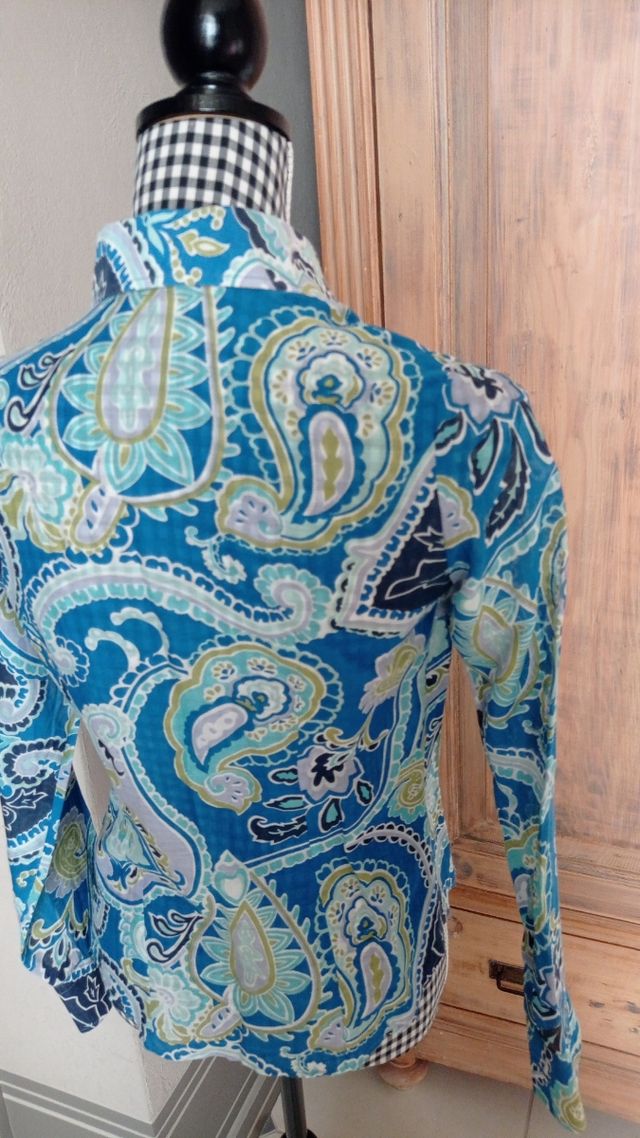 Camicia Paisley Blu Multicolor
