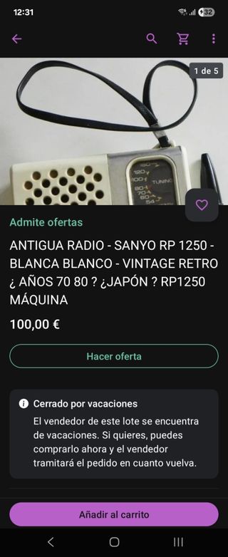Radio Sanyo RP 1250 Vintage